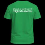 Póló, kereknyakú (zöld) - Míg Kertészet logóval - Image 2
