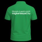 Póló, galléros (zöld) - Míg Kertészet logóval - Image 2